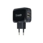 Tooq Cargador de Pared 2x USB 2.0 - Tecnologia AI - Color Negro - Imagen 2