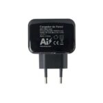 Tooq Cargador de Pared 2x USB 2.0 - Tecnologia AI - Color Negro - Imagen 3