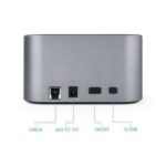 Tooq Docking Station USB 3.0/3.1 Gen 1 - HDD/SSD 2.5", 3.5" SATA - Boton de Clonacion - Color Gris/Negro - Imagen 3