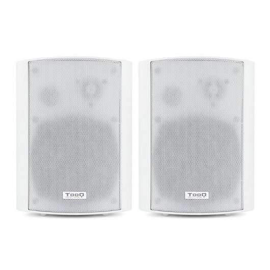 142819_1 Tooq Altavoces Autoamplificados de Pared 60W - Control de Volumen, Agudos y Bajos - Soporte Giratorio 180º - Color Blanco - Imagen 1