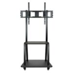 Tooq Soporte de Pantalla de Suelo con Ruedas 37"-100" - Bloqueo de Ruedas - Dos Estantes - Peso Max 150Kg - VESA 800X600mm - Color Negro - Imagen 2