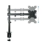 Tooq Soporte de Mesa con Brazo Articulado para Monitor de 13"-32" - Giratorio e Inclinable - Gestion de Cables - Peso Max 8kg - VESA 100x100mm - Color Negro - Imagen 5