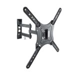 Tooq Soporte de Pared con Brazo Articulado para TV de 23"-55" - Giratorio e Inclinable - Gestion de Cables - Peso Max 30kg - VESA 400x400mm - Color Negro