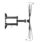 Tooq Soporte de Pared con Brazo Articulado para TV de 23"-55" - Giratorio e Inclinable - Gestion de Cables - Peso Max 30kg - VESA 400x400mm - Color Negro - Imagen 4