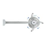 Tooq Soporte de Pared para Proyector - Inclinable y Giratorio - Peso Max 10Kg - Color Plata - Imagen 3