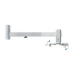 Tooq Soporte de Pared para Proyector - Inclinable y Giratorio - Peso Max 10Kg - Color Plata - Imagen 4