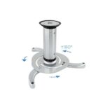 Tooq Soporte Universal de Techo para Proyector - Inclinable y Giratorio - Peso Max 10Kg - Color Plata - Imagen 4