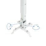 Tooq Soporte Universal de Techo para Proyector - Inclinable y Giratorio - Peso Max 20Kg - Color Blanco - Imagen 3