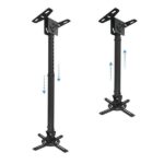 Tooq Soporte de Techo para Proyector - Inclinable y Giratorio - Apto para Techos Inclinados - Peso Max 20Kg - Color Negro - Imagen 3