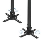Tooq Soporte de Techo para Proyector - Inclinable y Giratorio - Apto para Techos Inclinados - Peso Max 20Kg - Color Negro - Imagen 5
