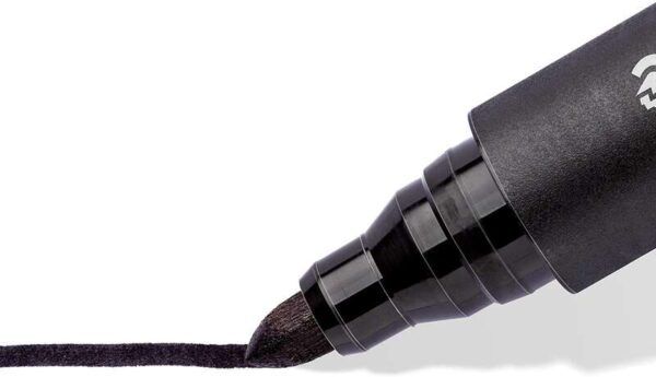 Staedtler Lumocolor 352 Rotulador Permanente - Punta Redonda - Trazo 2mm Aprox - Capuchon con Clip - Secado Rapido - Color Negro - Imagen 2