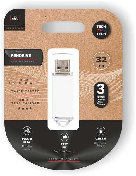 144429_1 TechOneTech Basic Memoria USB 2.0 32GB (Pendrive) - Imagen 1