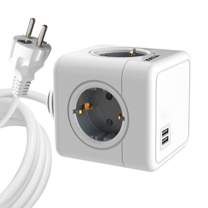 154060_1 Cubo de 4 Enchufes + 2 USB-A - Cable de 1.50m - Imagen 1