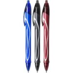 Bic Gel-Ocity Quick Dry 2+1 Pack de 3 Boligrafos Retractiles - Grip de Goma - Punta Media de 0.7mm - Secado Ultra Rapido - No Mancha el Papel - Colores Surtidos - Imagen 2