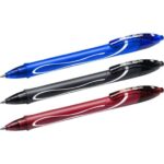 Bic Gel-Ocity Quick Dry 2+1 Pack de 3 Boligrafos Retractiles - Grip de Goma - Punta Media de 0.7mm - Secado Ultra Rapido - No Mancha el Papel - Colores Surtidos - Imagen 3