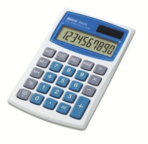 Calculadora de Bolsillo Ibico 082X - Teclas Grandes - Compacta - LCD de 10 Digitos - Funcion Margen de Beneficio