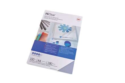 158710_2 GBC HiClear Paquete de 100 Portadas de Encuadernar A4 - 180 Micras - Transparentes - Imagen 1