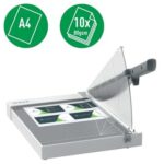 Leitz Precision Home Office A4 Guillotina de papel - Recorta hasta 10 Hojas - Formato A4 - Corte Acero Rectificado de Precision - Imagen 2
