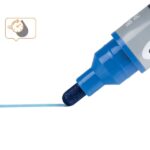 Nobo Pack de 10 Rotuladores para Pizarra Blanca - Punta Redonda 3mm - Tinta Liquida - Ventana para Ver el Nivel de Tinta - Color Azul - Imagen 2