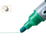 Nobo Pack de 10 Rotuladores para Pizarra Blanca - Punta Redonda 3mm - Tinta Liquida - Ventana para Ver el Nivel de Tinta - Color Verde - Imagen 2