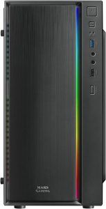 Caja Minitorre Micro ATX, Mini-ITX - Panel Lateral Acrílico - Iluminación RGB - Tamaño HDD 2.5", 3.5" - USB-A 3.0, USB-A 2.0 y Audio - 1 Ventilador 80mm Incluido - Imagen 2