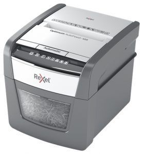 Destructora Automática de Corte en Partículas Rexel Optimum AutoFeed 45X- 20L - Alimentación Automática 45 hojas - Ranura Manual 6 Hojas - Anti Atasco - Imagen 2
