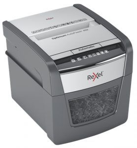Destructora Automática de Corte en Partículas Rexel Optimum AutoFeed 45X- 20L - Alimentación Automática 45 hojas - Ranura Manual 6 Hojas - Anti Atasco - Imagen 3