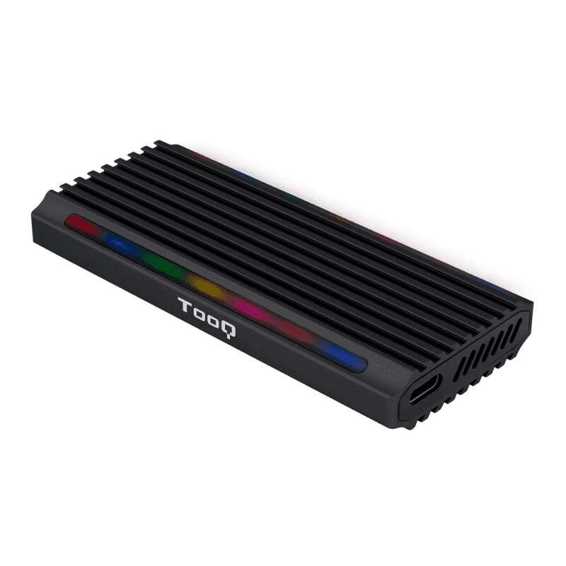 160665_1 Tooq Shinobi Carcasa Externa SSD M.2 NGFF/NVMe USB-C 3.1 Gen2 RGB - Imagen 1