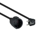 Nanocable Cable de Alimentacion Alargador CEE7 Acodado Macho a CEE7 Hembra 5m - Imagen 2