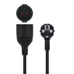 Nanocable Cable de Alimentacion Alargador CEE7 Acodado Macho a CEE7 Hembra 2m