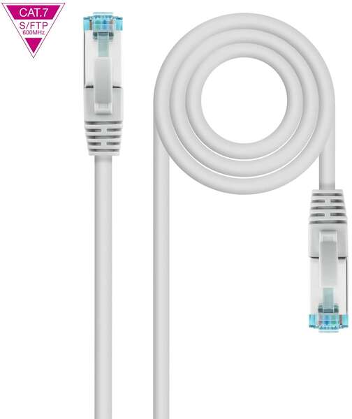160735_1 Nanocable Cable de Red Latiguillo Cat.7 600Mhz LSZH SFTP PIMF AWG26 3m - Imagen 1