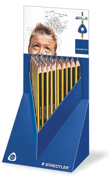 162255_1 Staedtler Jumbo Noris 119 Expositor con 48 Lapices de Grafito Triangulares - Mina HB - Resistencia a la Rotura - Imagen 1