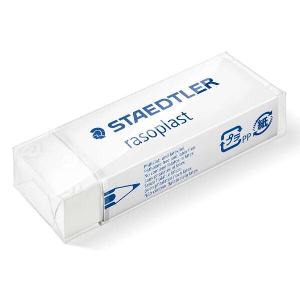 162890_1 Staedtler Rasoplast 526 B20 Goma de Borrar - Borrado de Alta Calidad - Minimos Residuos - Color Blanco - Imagen 1