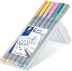 Staedtler Triplus Fineliner 334 Pack de 6 Rotuladores de Punta Fina - Trazo 0.3mm Aprox - Tinta Base de Agua - Colores Surtidos - Imagen 2