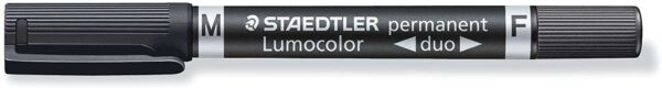 163800_1 Staedtler Lumocolor 348 Rotulador Permanente de Doble Punta - Secado Rapido - Color Negro - Imagen 1