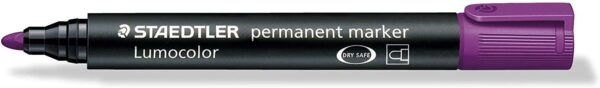 Staedtler Lumocolor 352 Rotulador Permanente - Punta Redonda - Trazo 2mm Aprox - Capuchon con Clip - Secado Rapido - Color Violeta - Imagen 2