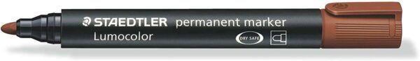 Staedtler Lumocolor 352 Rotulador Permanente - Punta Redonda - Trazo 2mm Aprox - Capuchon con Clip - Secado Rapido - Color Marron - Imagen 2