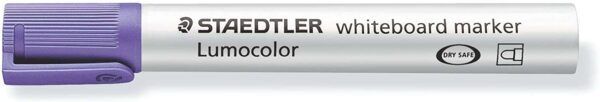 Staedtler Lumocolor 351 Rotulador para Pizarra Blanca - Punta Redonda - Trazo 2mm - Capuchon con Clip - Color Violeta - Imagen 2
