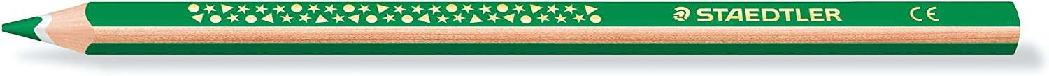 164475_1 Staedtler Jumbo Noris 128 Lapiz Triangular de Color - Mina de 4mm - Resistencia a la Rotura - Diseño Ergonomico - Color Verde - Imagen 1