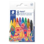 Pack de 8 Ceras Redondas Staedtler Noris 220 - Diámetro 8mm - Resistencia a la Rotura - Colores Surtidos
