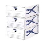 Fellowes Bankers Box Basic Pack de 5 Cajones Archivadores - Carton Reciclado Certificacion FSC - Imagen 3