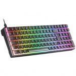 Teclado Mecánico USB MKULTRA - Teclas Antipolvo OUTEMU SQ Red - Antighosting - Iluminación RGB - Cable de 1.50m