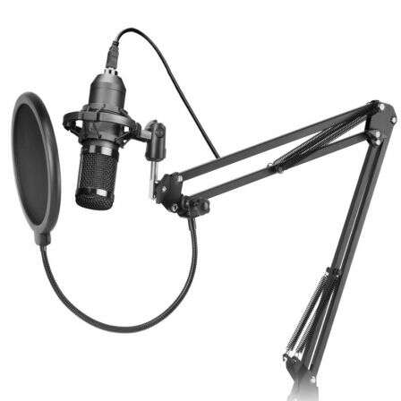 166071_1 Mars Gaming MMICPRO Microfono USB Cardioide de Brazo Extensible para Streaming - Soporte Antivibraciones - Cable de 2.50m - Imagen 1