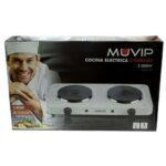 Muvip Cocina Electrica de 2 Placas 2000W - 5 Niveles de Potencia - Termostato con Sistema de Seguridad - Imagen 2