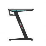 Mesa Gaming Fibra de Carbono con Luz RGB Muvip PRO300 - Solida - Gran Superficie - Portavasos - Gancho para Auriculares - Medidas 120x60x75cm - Color Negro - Imagen 3