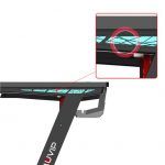 Mesa Gaming Fibra de Carbono con Luz RGB Muvip PRO300 - Solida - Gran Superficie - Portavasos - Gancho para Auriculares - Medidas 120x60x75cm - Color Negro - Imagen 5