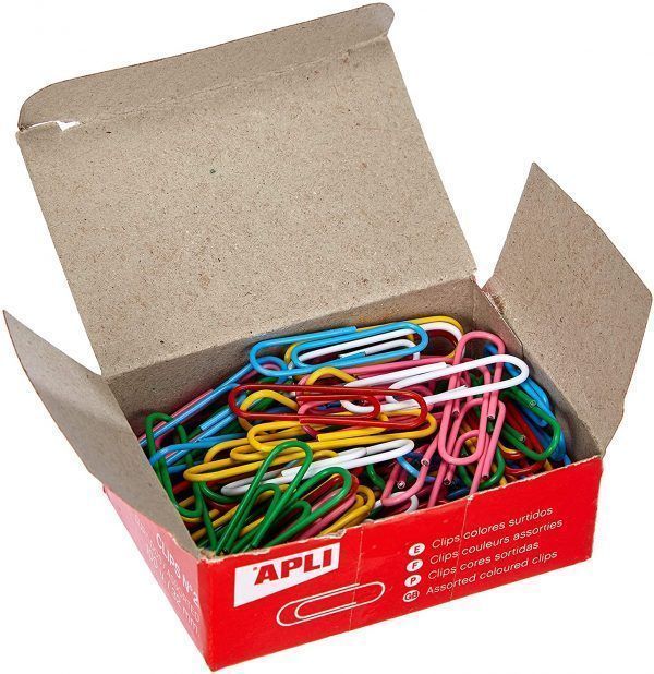 Apli Pack de 100 Clips nº2 32 mm - Colores Surtidos - Imagen 2