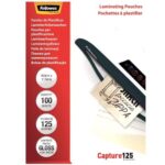 Fellowes Pack de 100 Fundas para Plastificar Tarjetas 83 x 113cm - 125 Micras - Alta Calidad - Transparente - Imagen 2