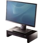 Fellowes Designer Suites Soporte Elevador para Monitor - 3 Alturas Diferentes - Bandeja de Almacenamiento - Peso Max 18kg - Imagen 4