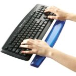 Fellowes Crystal Reposamuñecas para Teclado de Gel - Resistente a las Manchas - Base Antideslizante - Color Azul - Imagen 2